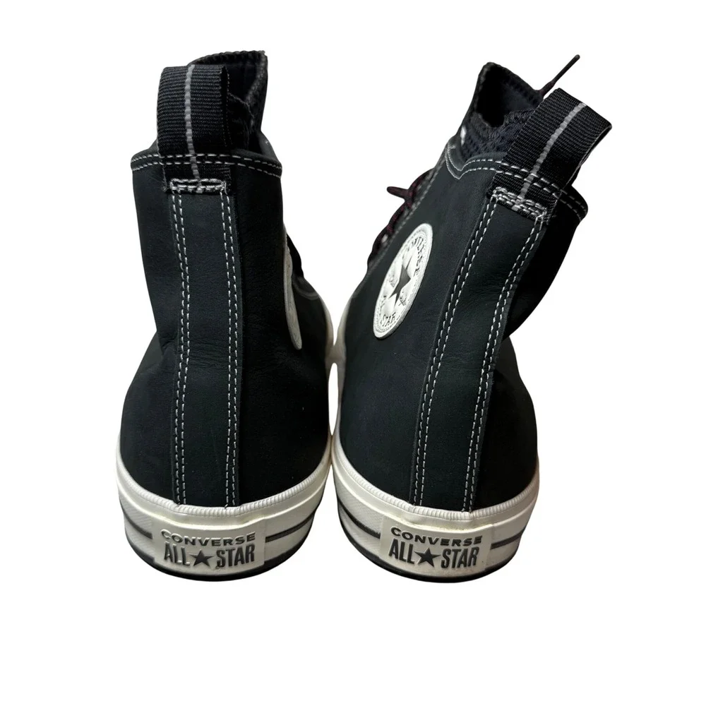 Converse All‎ Star Leather High Top Sneakers Black Lunarion Mens 11.5 Wo 13.5 - Picture 4 of 7